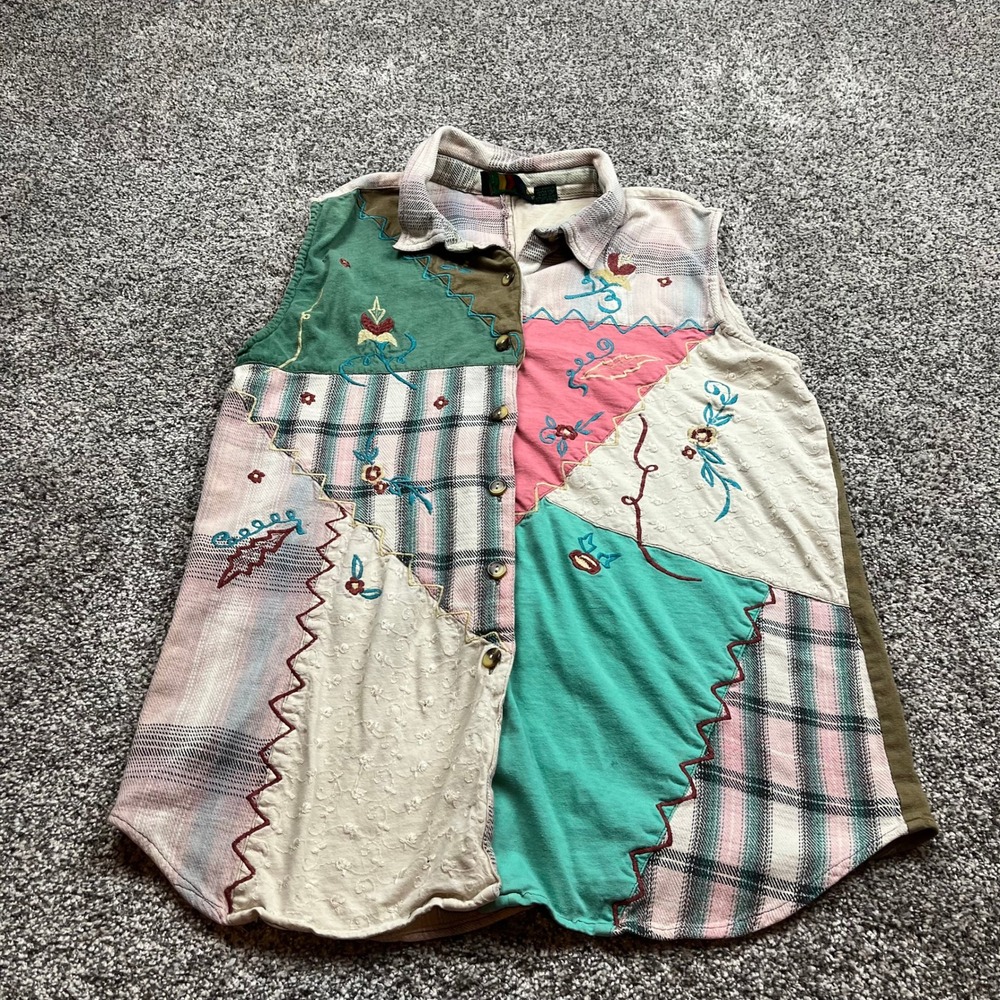 GEE Collection Womens Medium Patchwork Embroidere… - image 1